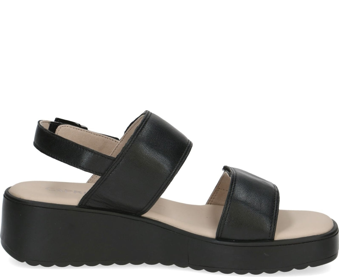 black casual open sandals
