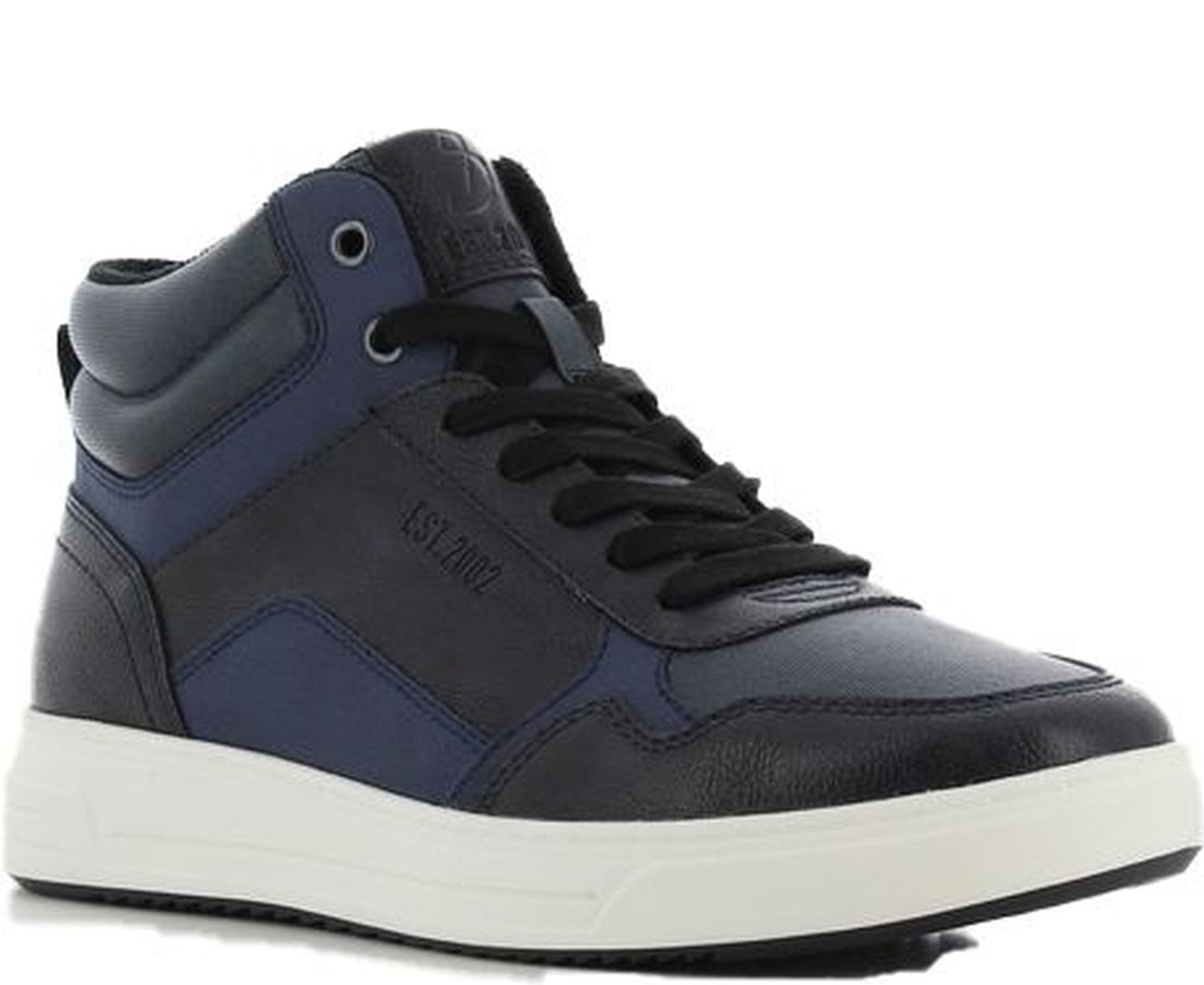 men casual high sneakers navy