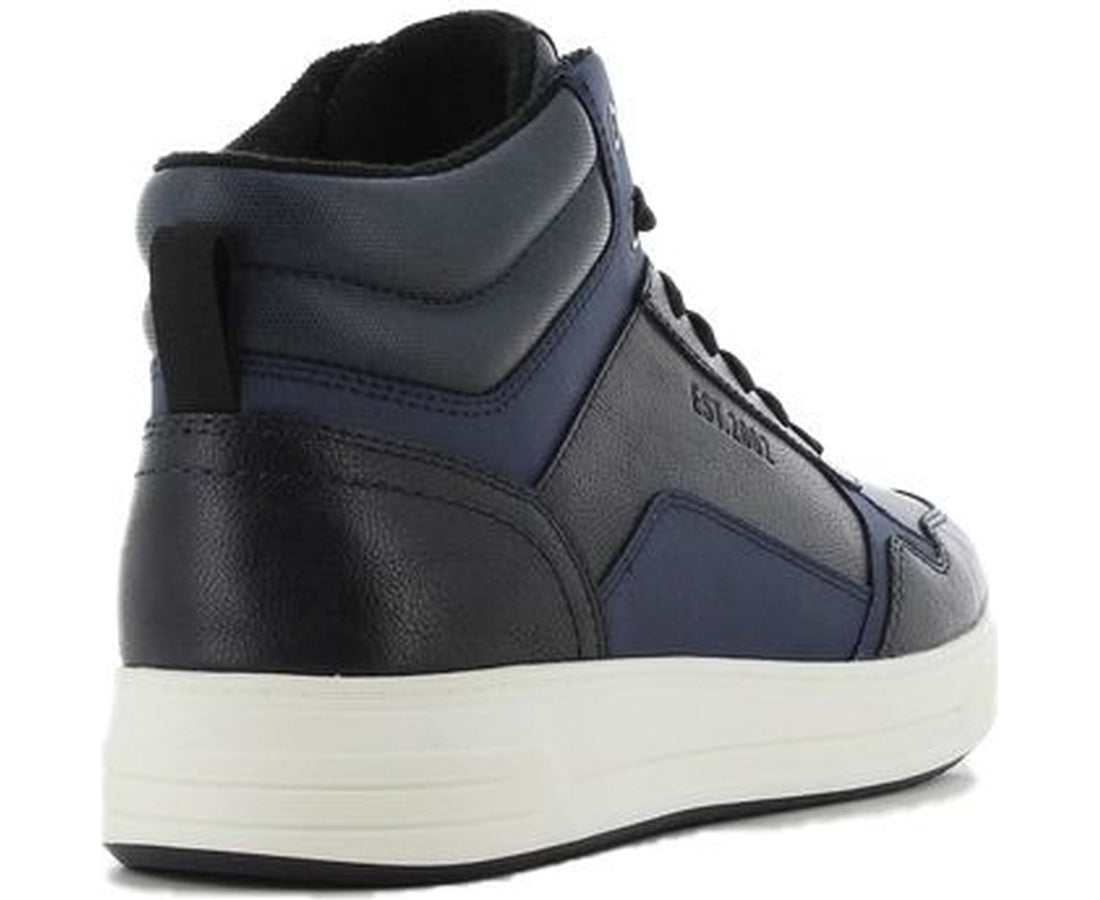 men casual high sneakers navy