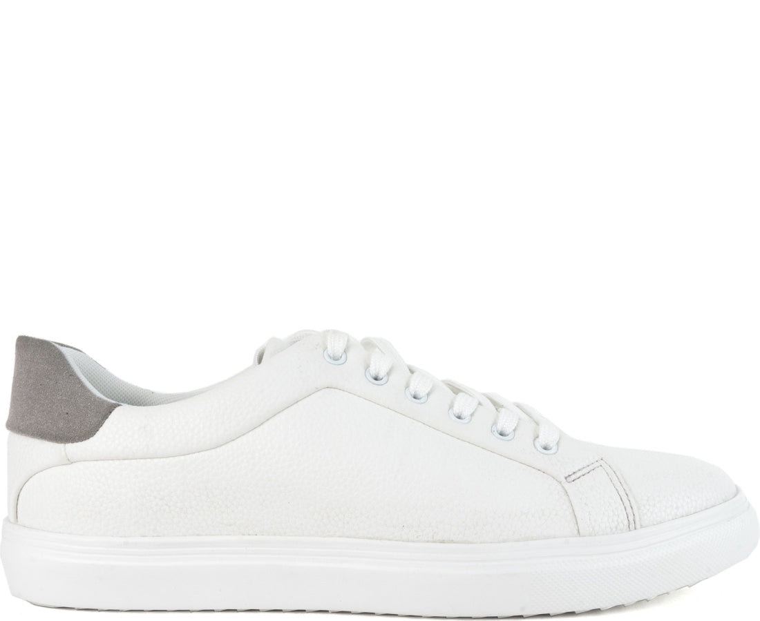 white casual sneakers