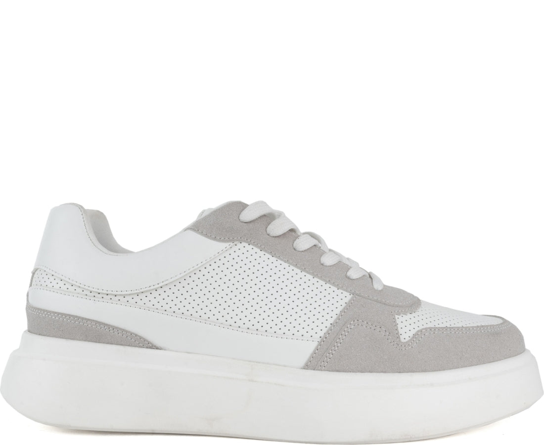 white casual sneakers