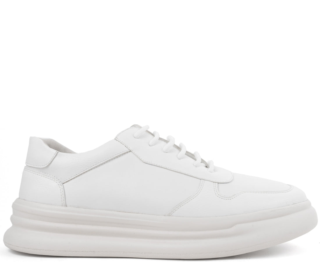 white casual sneakers