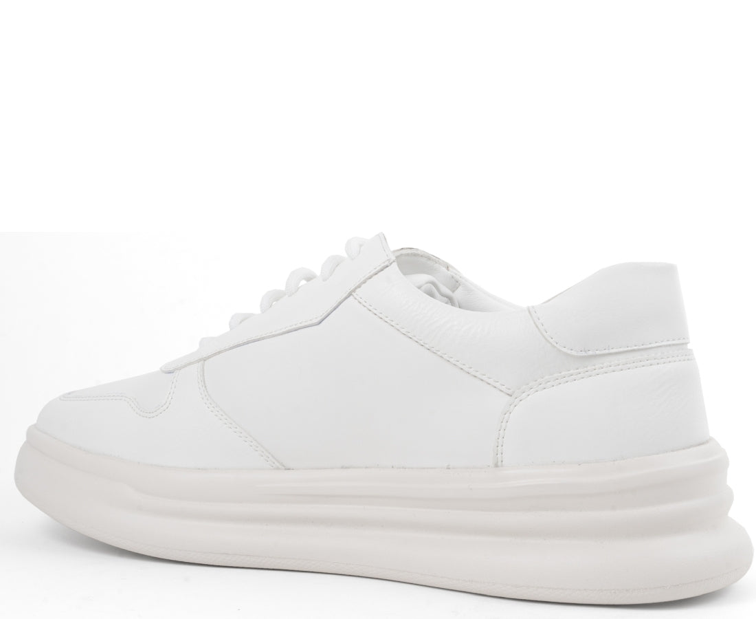 white casual sneakers