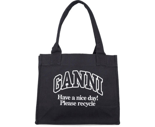 large shopper contrasted logo