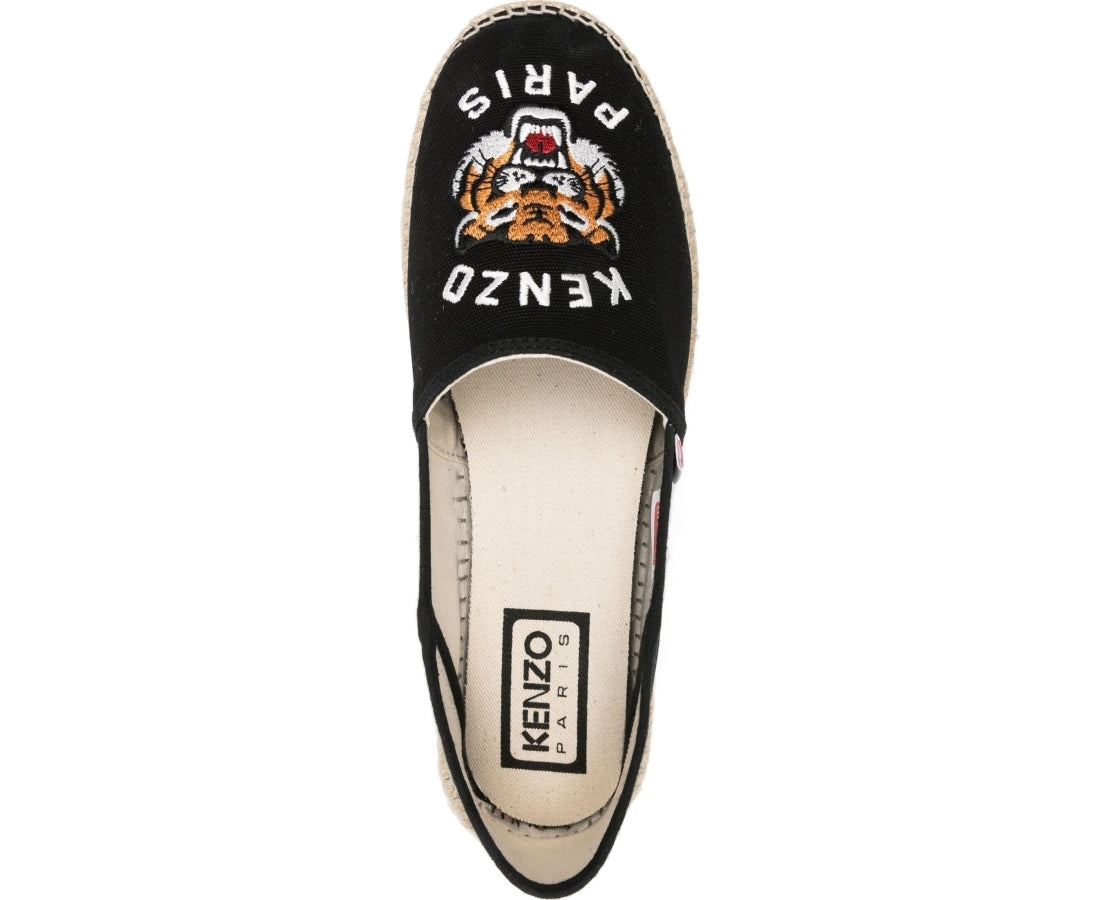kenzo espadrille slip-on spe black