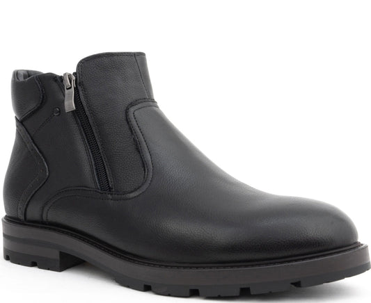 black casual closed booties