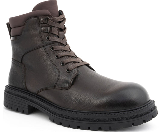 brown casual closed booties