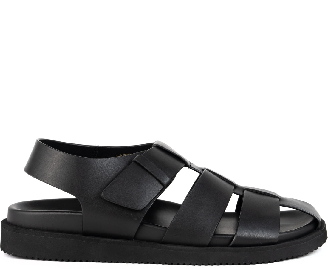 black casual open sandals
