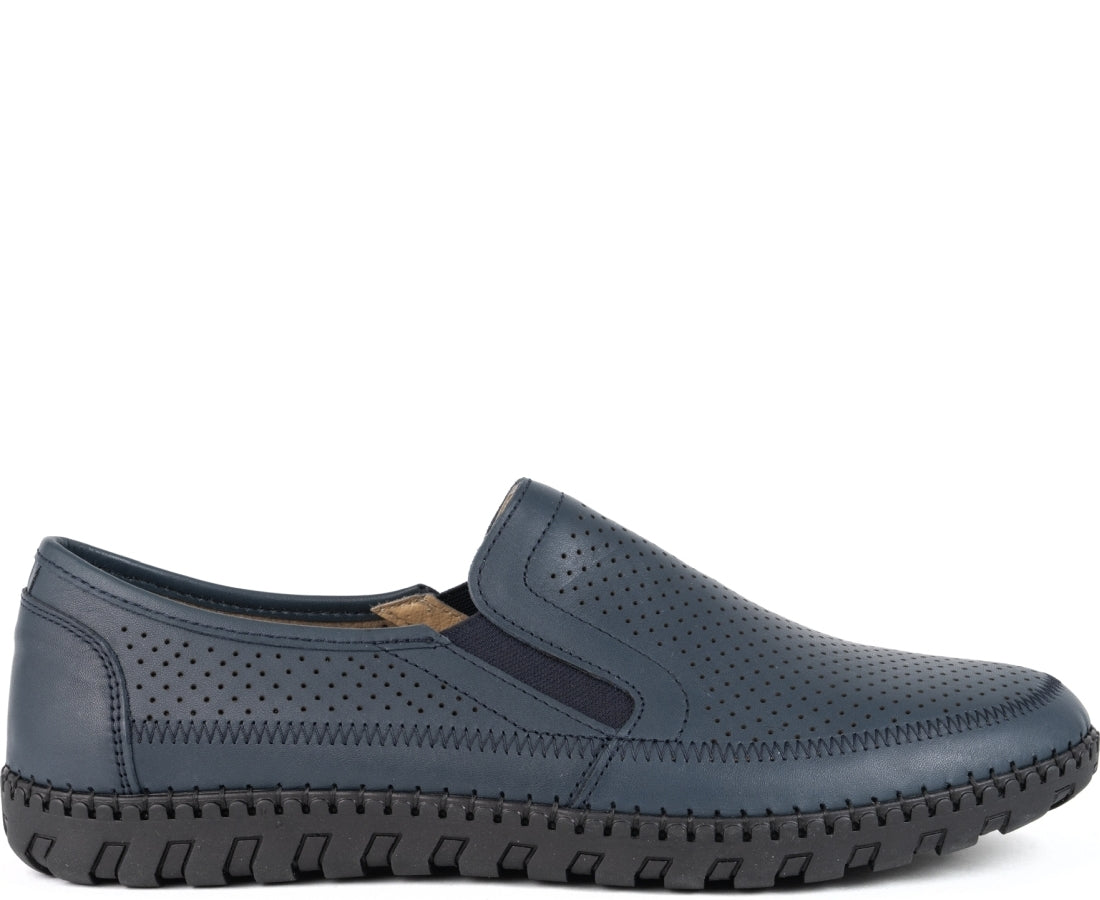 navy casual closed mocasins
