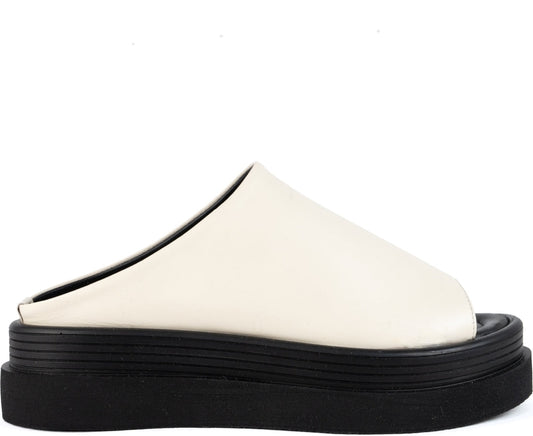 beige casual open slippers