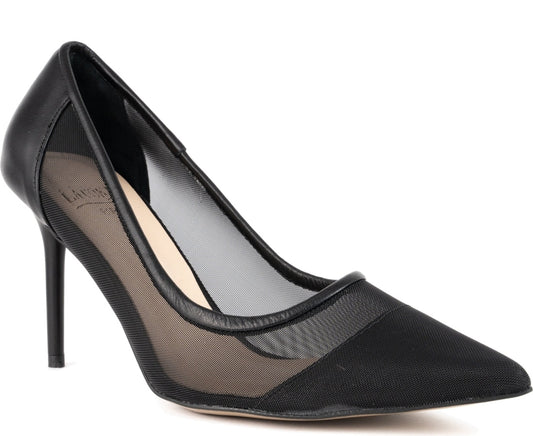 black elegant closed pumps