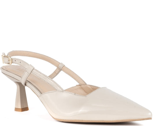 beige classic part-open pumps