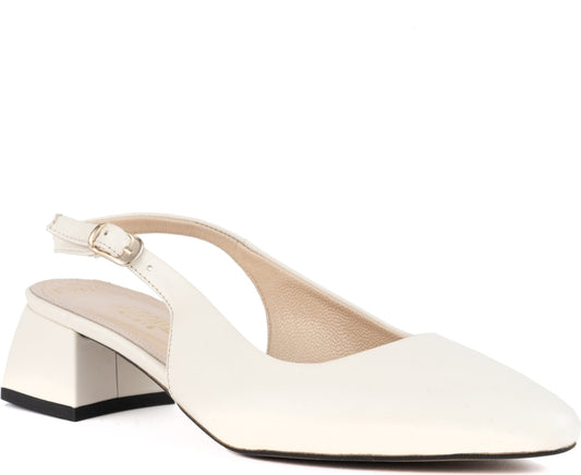 cream classic part-open pumps