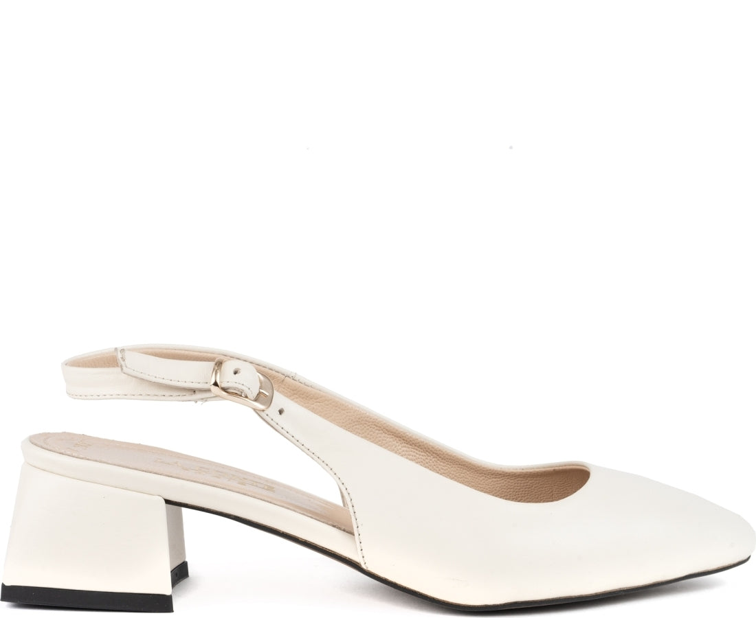 cream classic part-open pumps