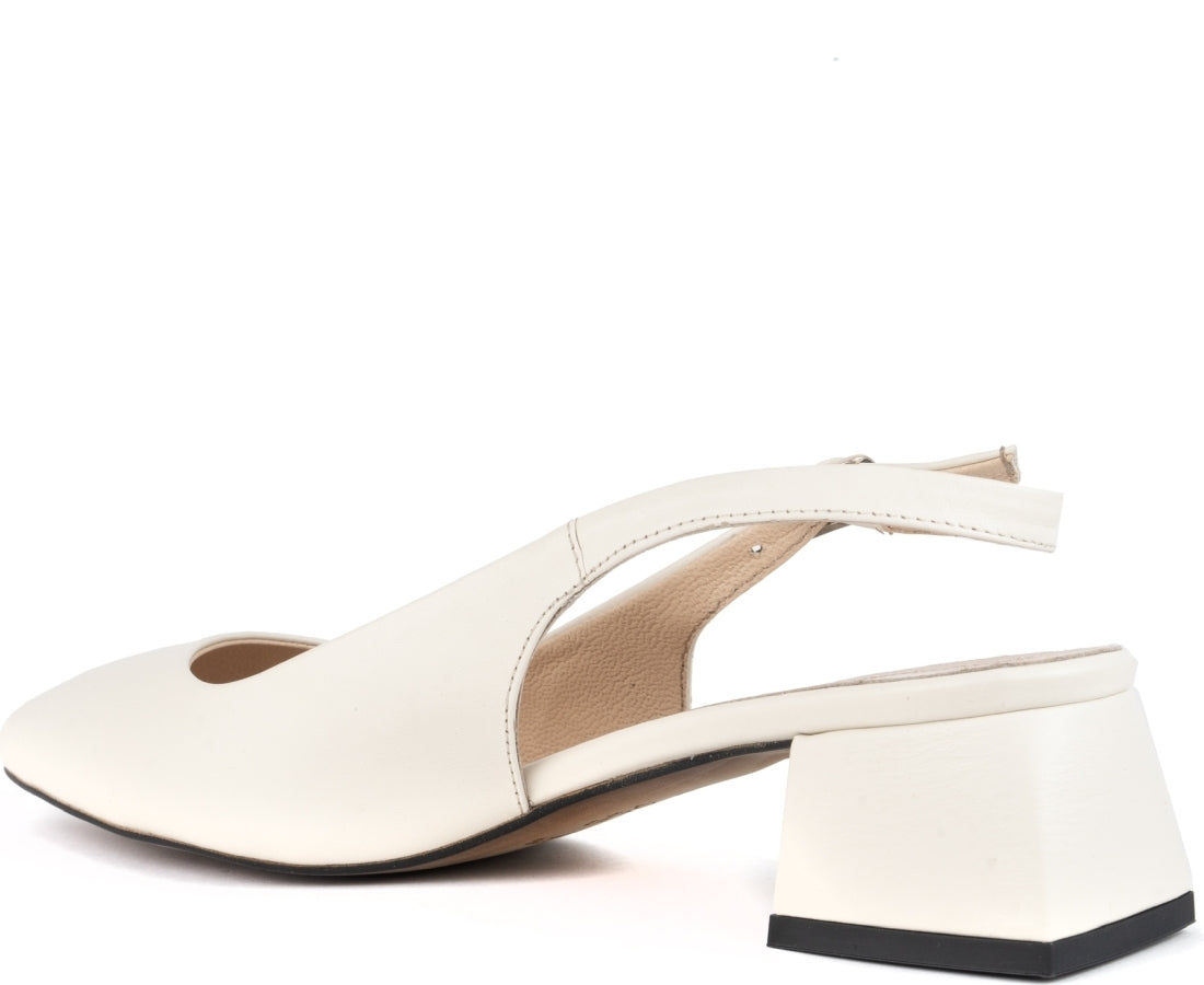 cream classic part-open pumps
