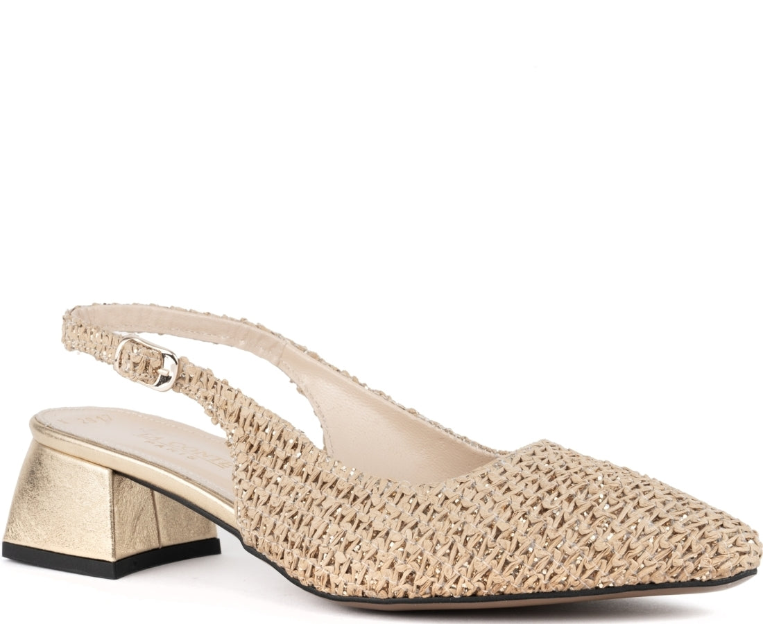 beige classic part-open pumps
