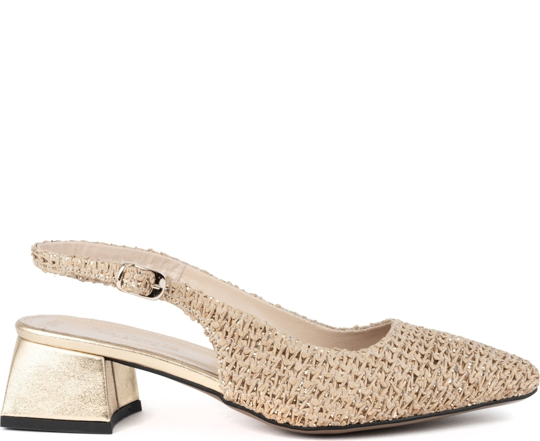 beige classic part-open pumps