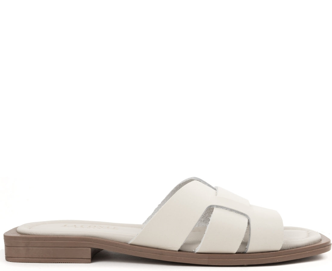 beige casual open slippers