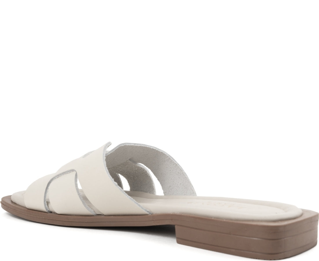 beige casual open slippers