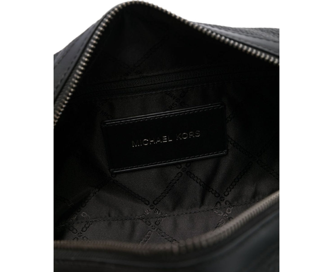 logo-lettering wash bag