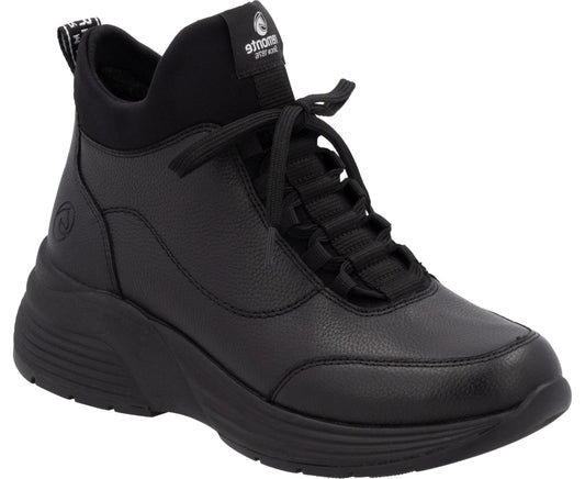black casual closed booties