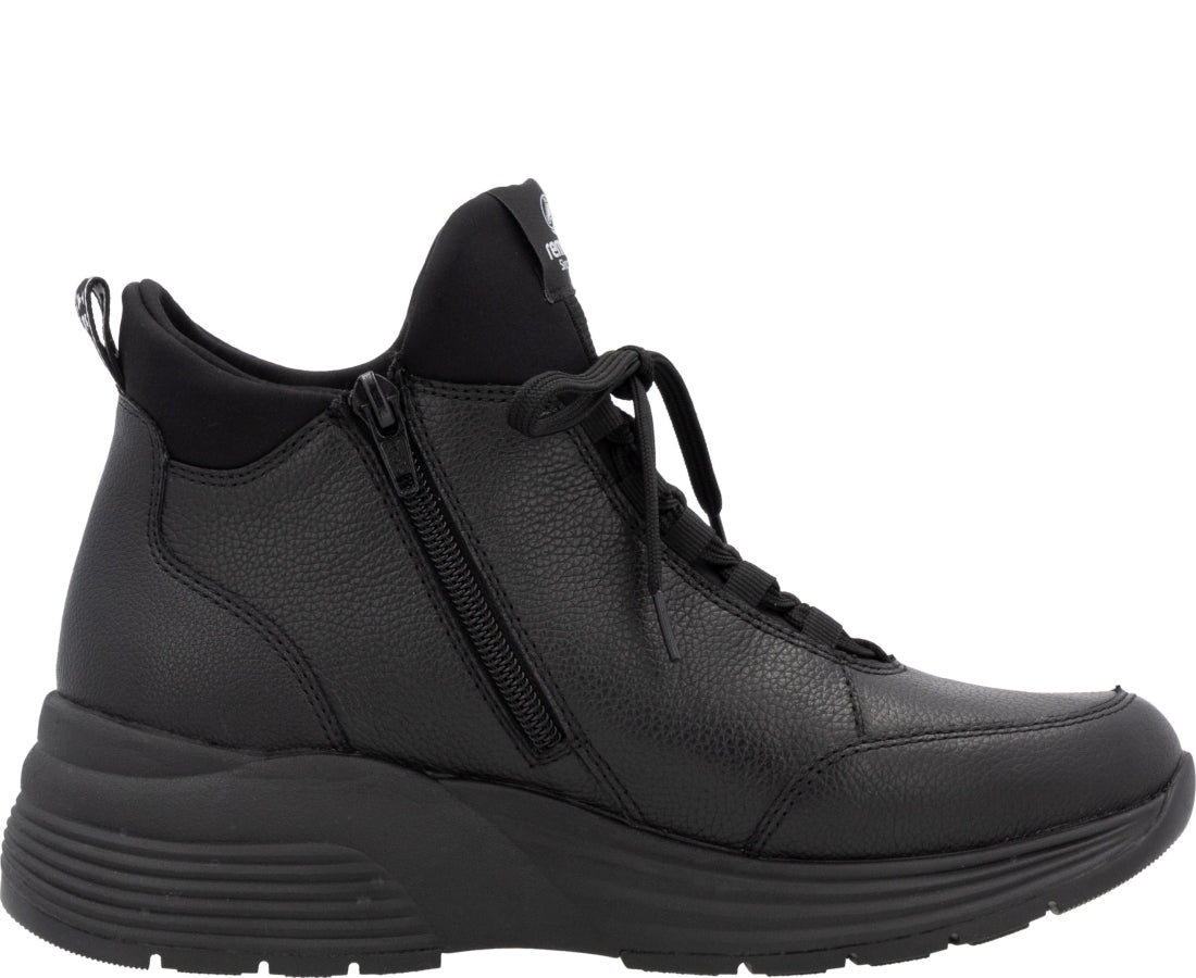black casual closed booties