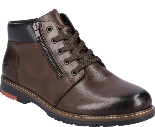 brown casual closed booties