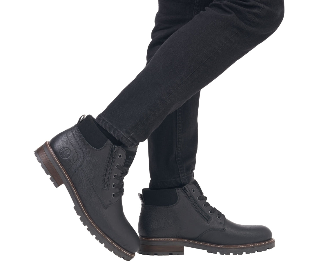 black casual closed booties