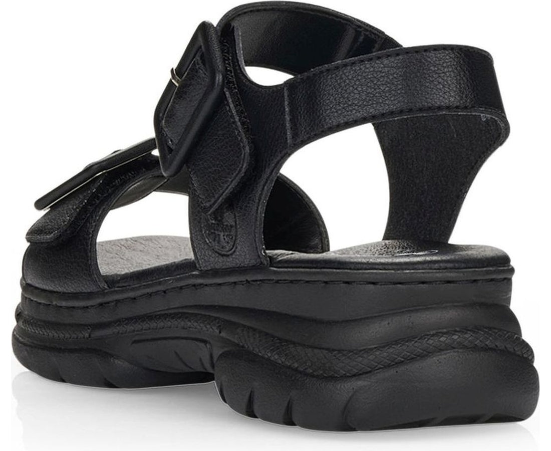 black casual open sandals