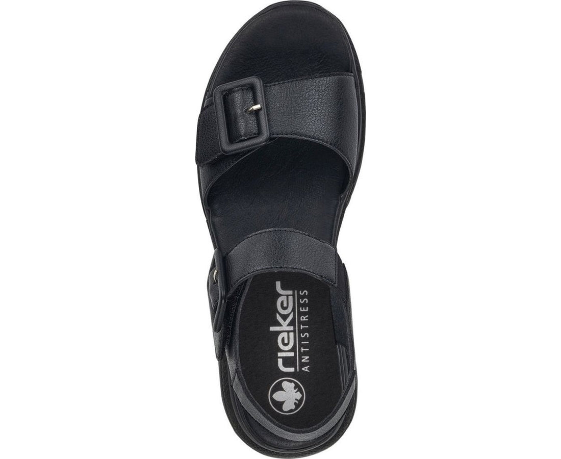 black casual open sandals