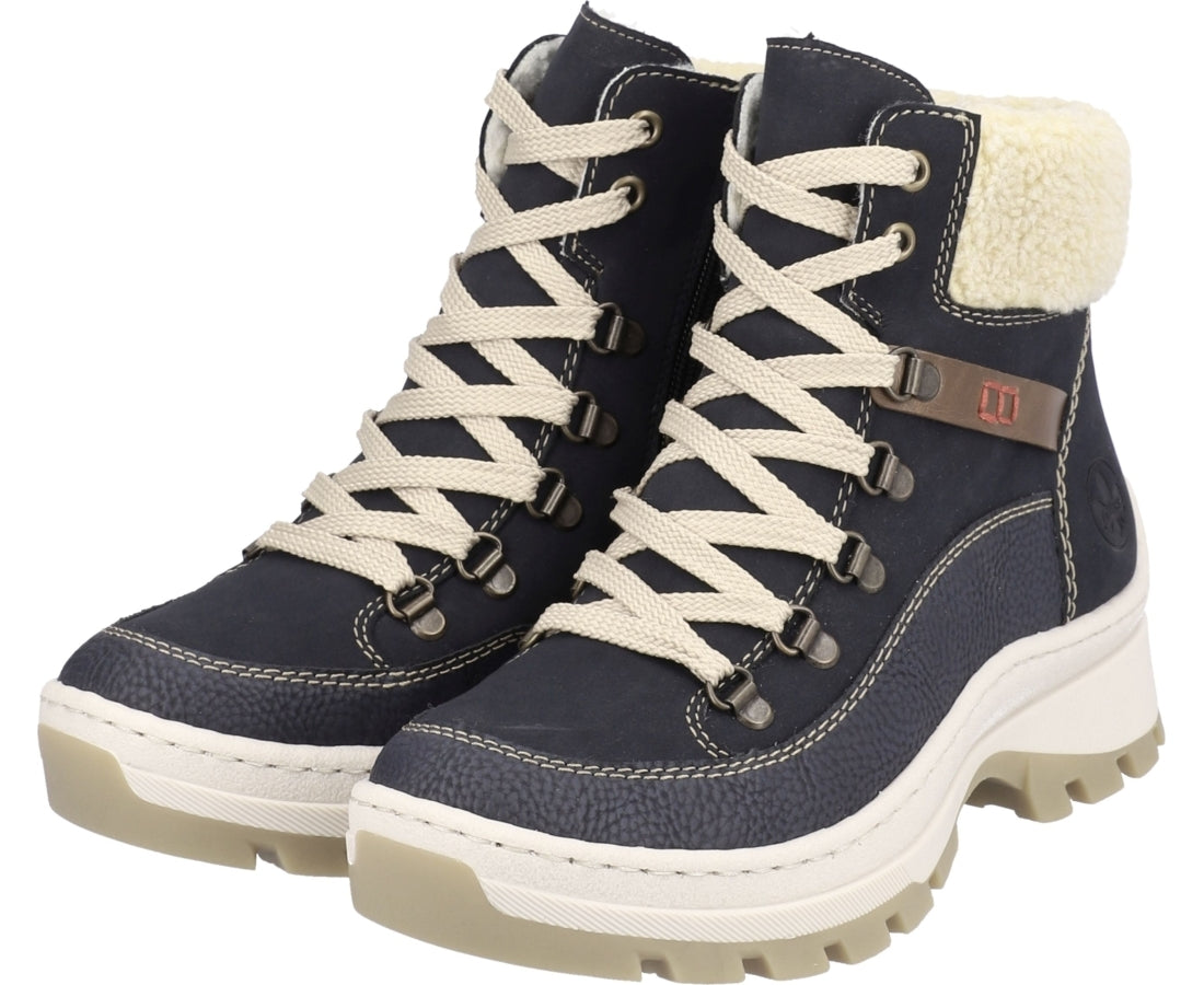 blue casual closed booties