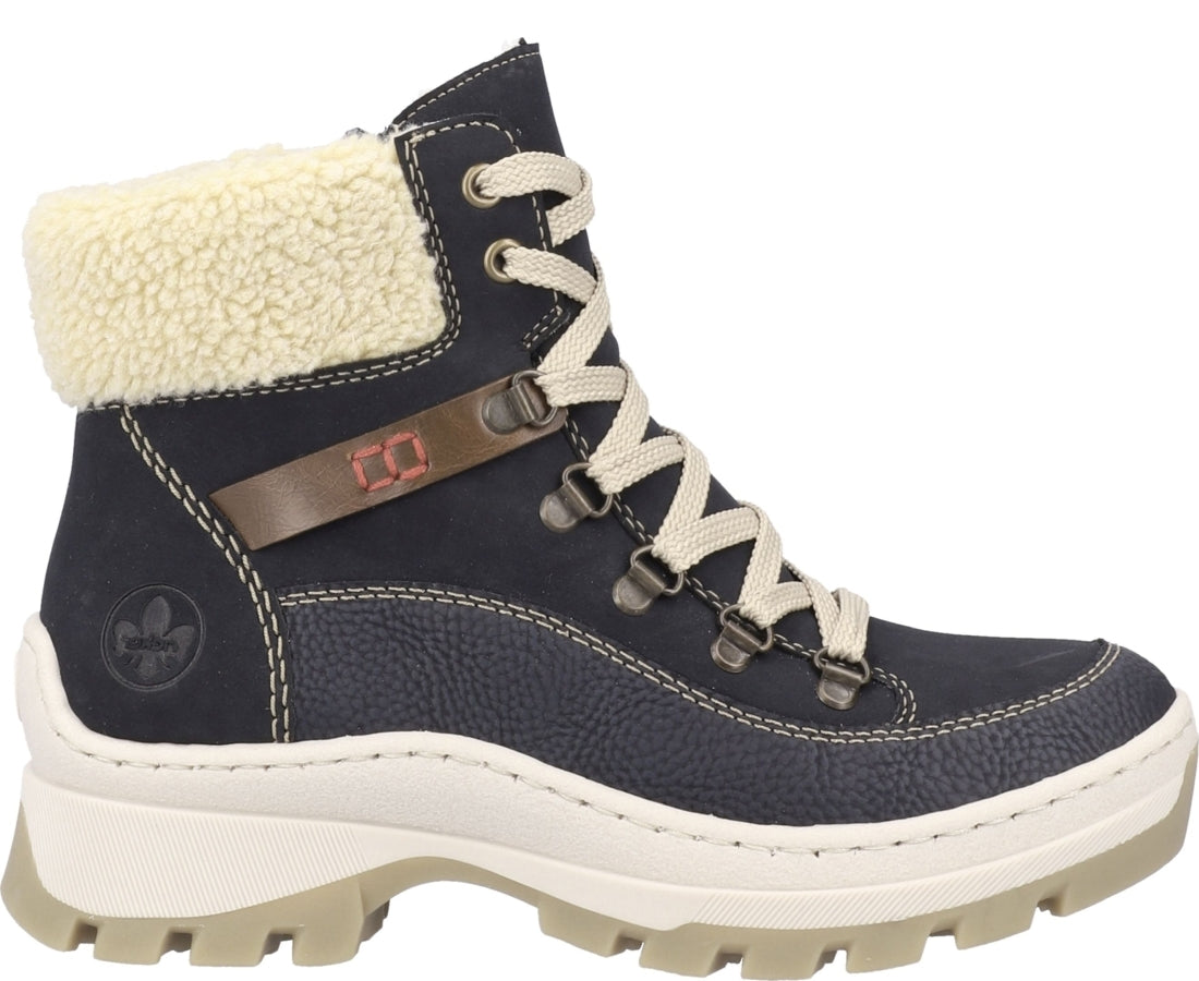blue casual closed booties