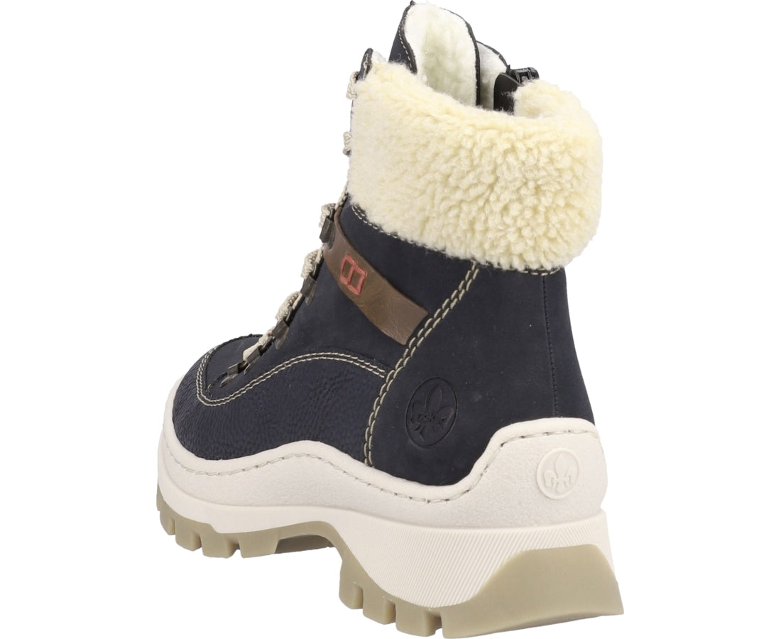 blue casual closed booties