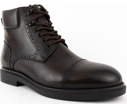 brown casual closed booties