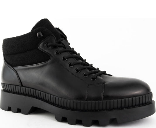 black casual closed booties