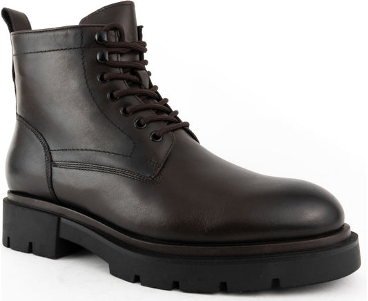 brown casual closed booties