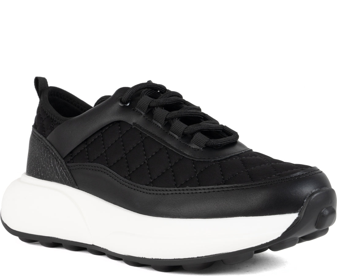 black closed sneakers