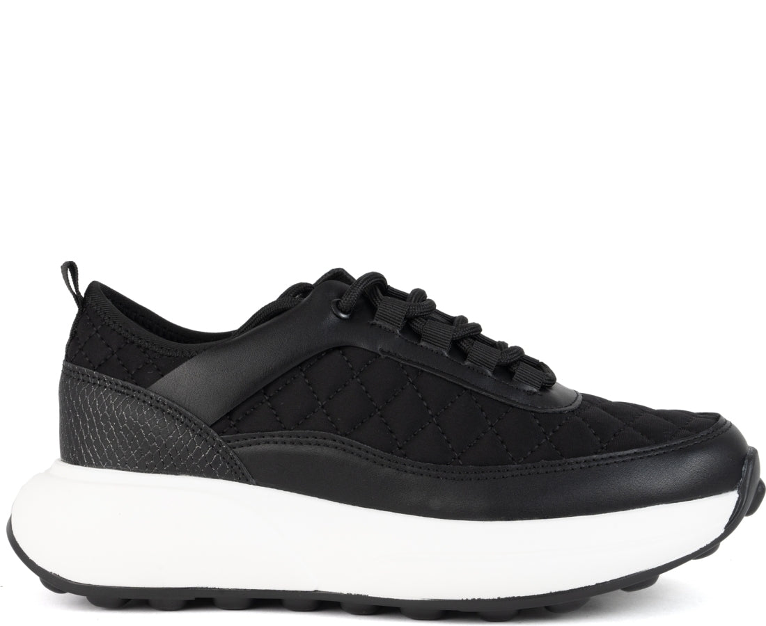 black closed sneakers