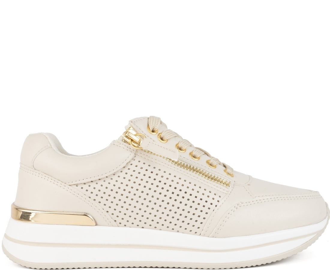 white closed sneakers