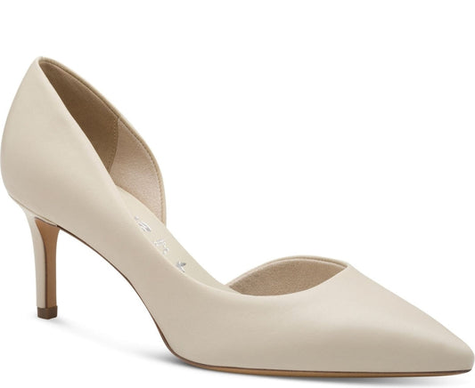 beige elegant closed pumps