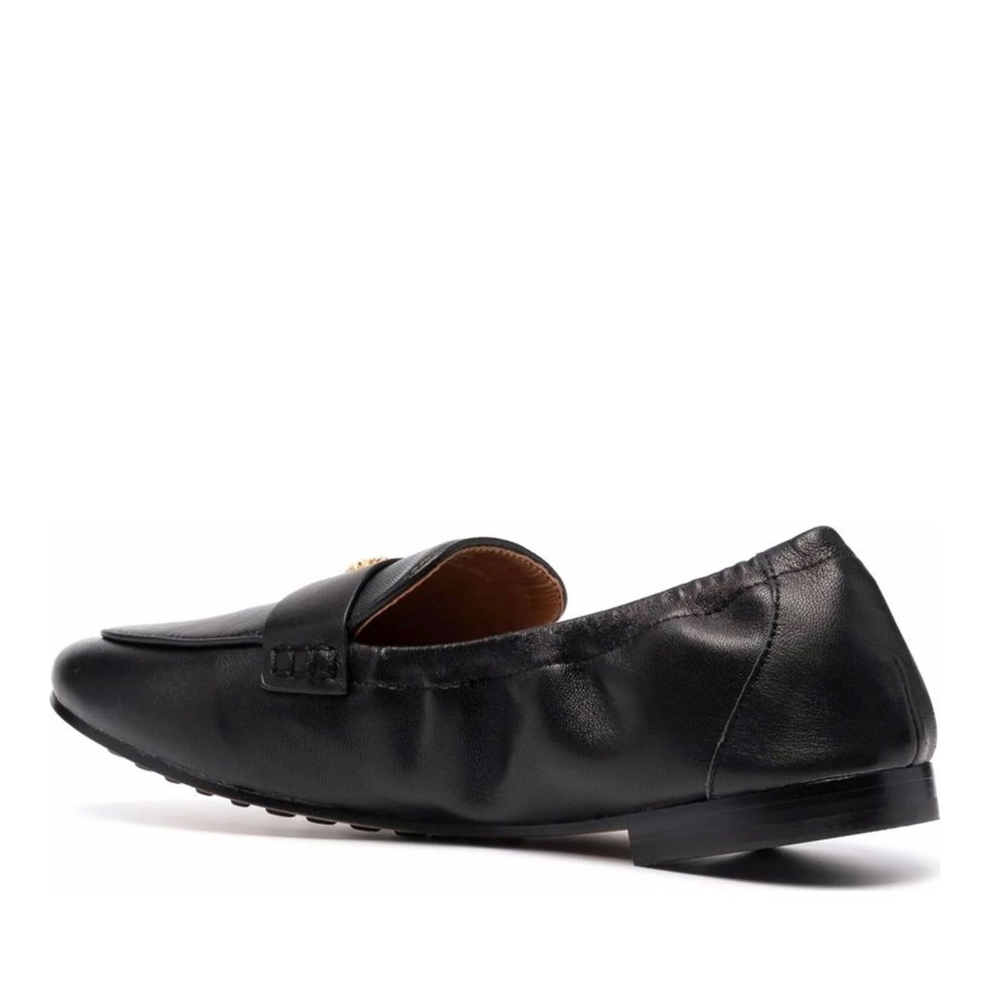 Women's Black Open-Toe Moccasins