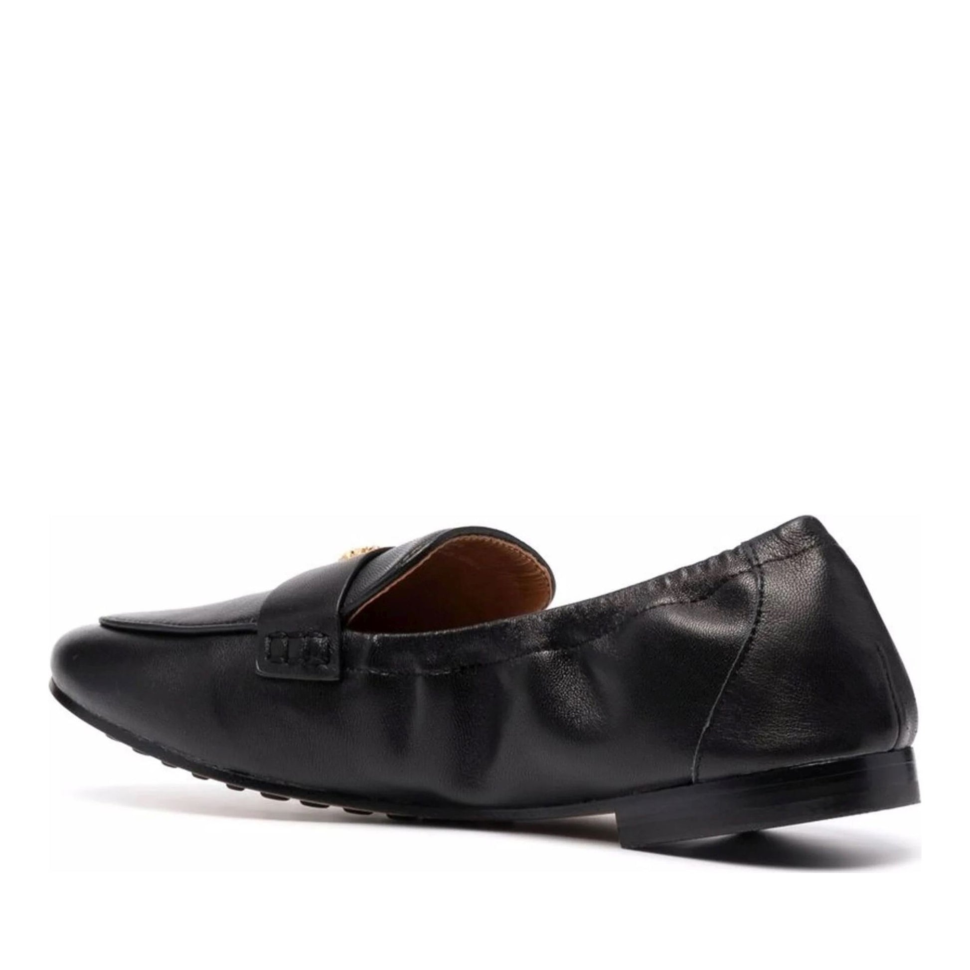 Women's Black Open-Toe Moccasins