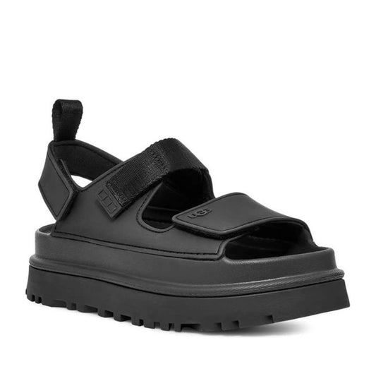 Goldenglow Women's Black Open-Toe Sandals