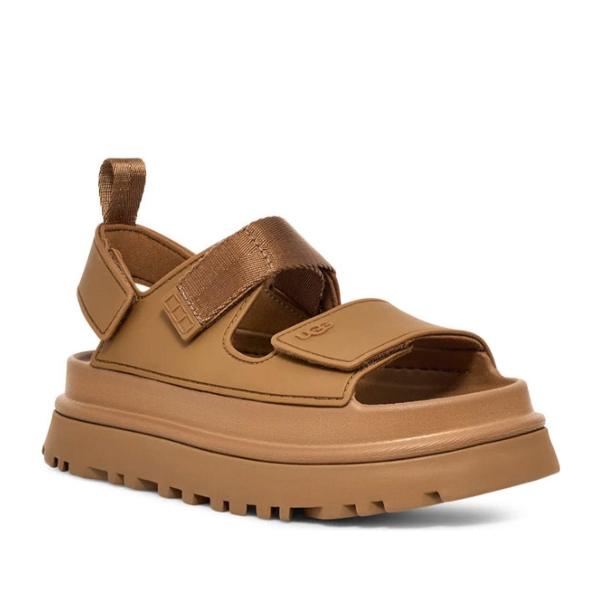 GoldenGlow Women's Brown Open-Toe Sandals