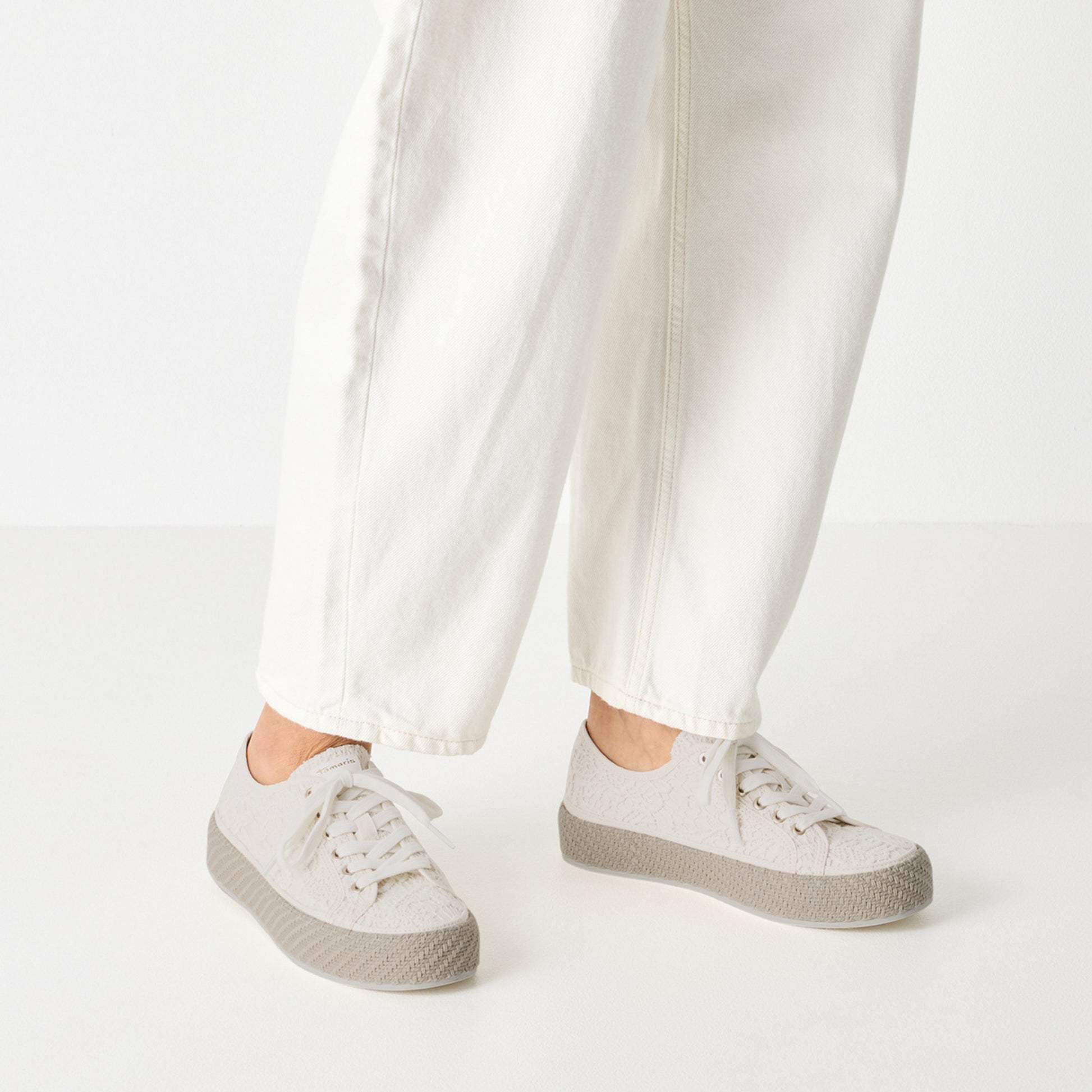 Women's Beige Fashion Sneakers