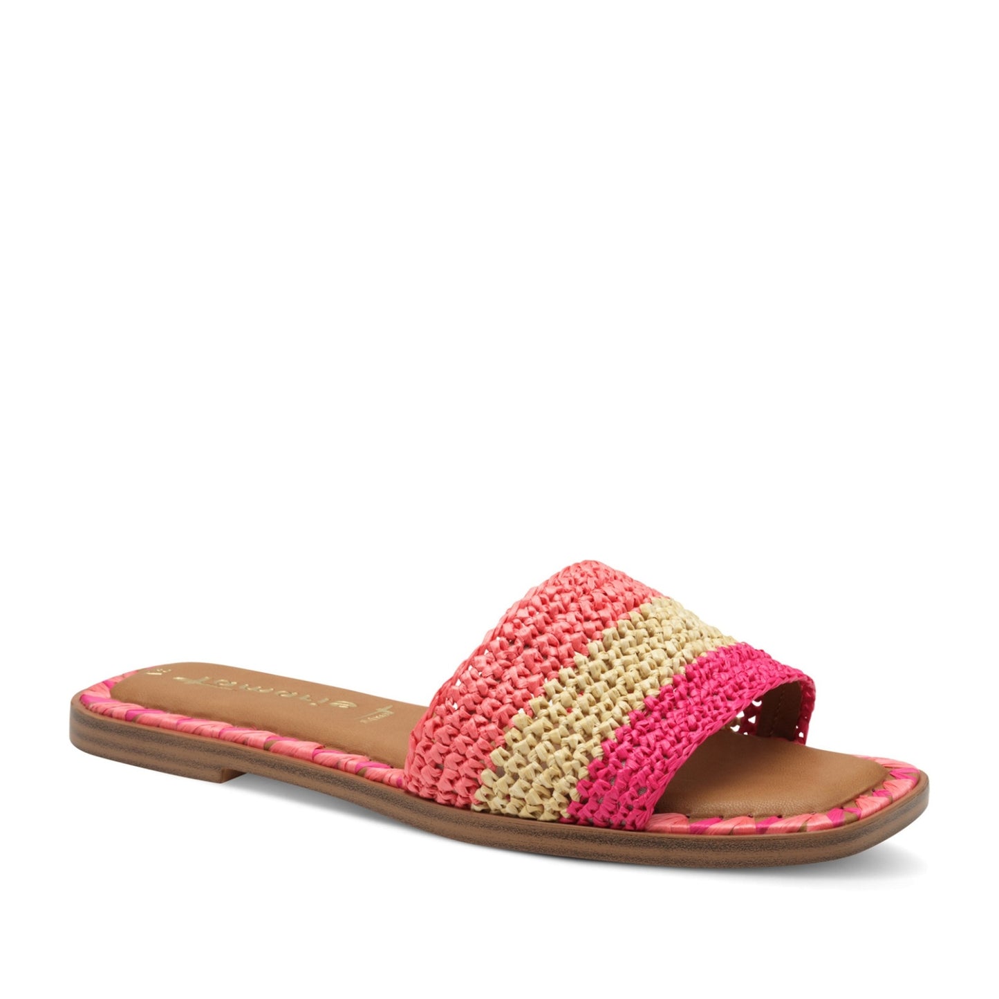Women's Multicolor Open-Toe Slippers