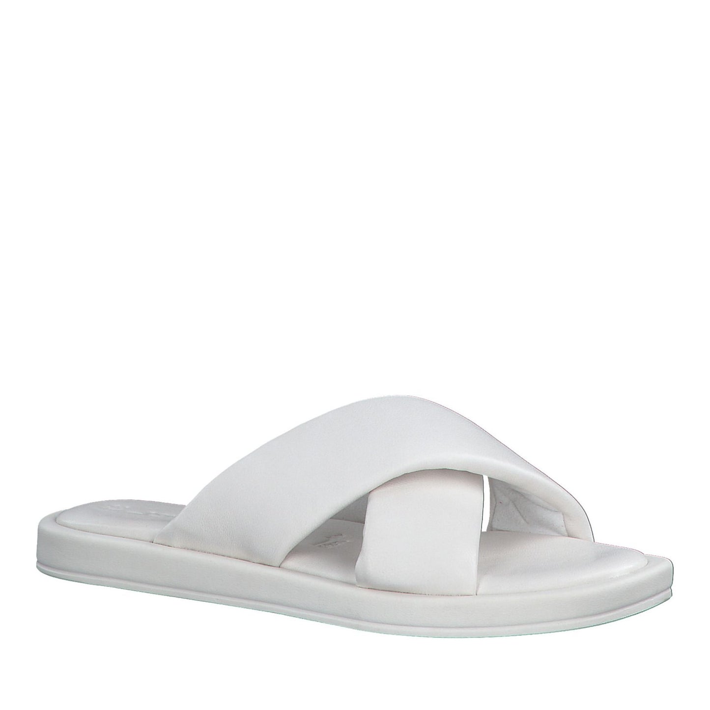 Women's White Open-Toe Slippers