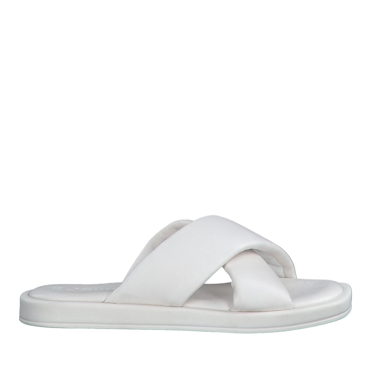 Women's White Open-Toe Slippers