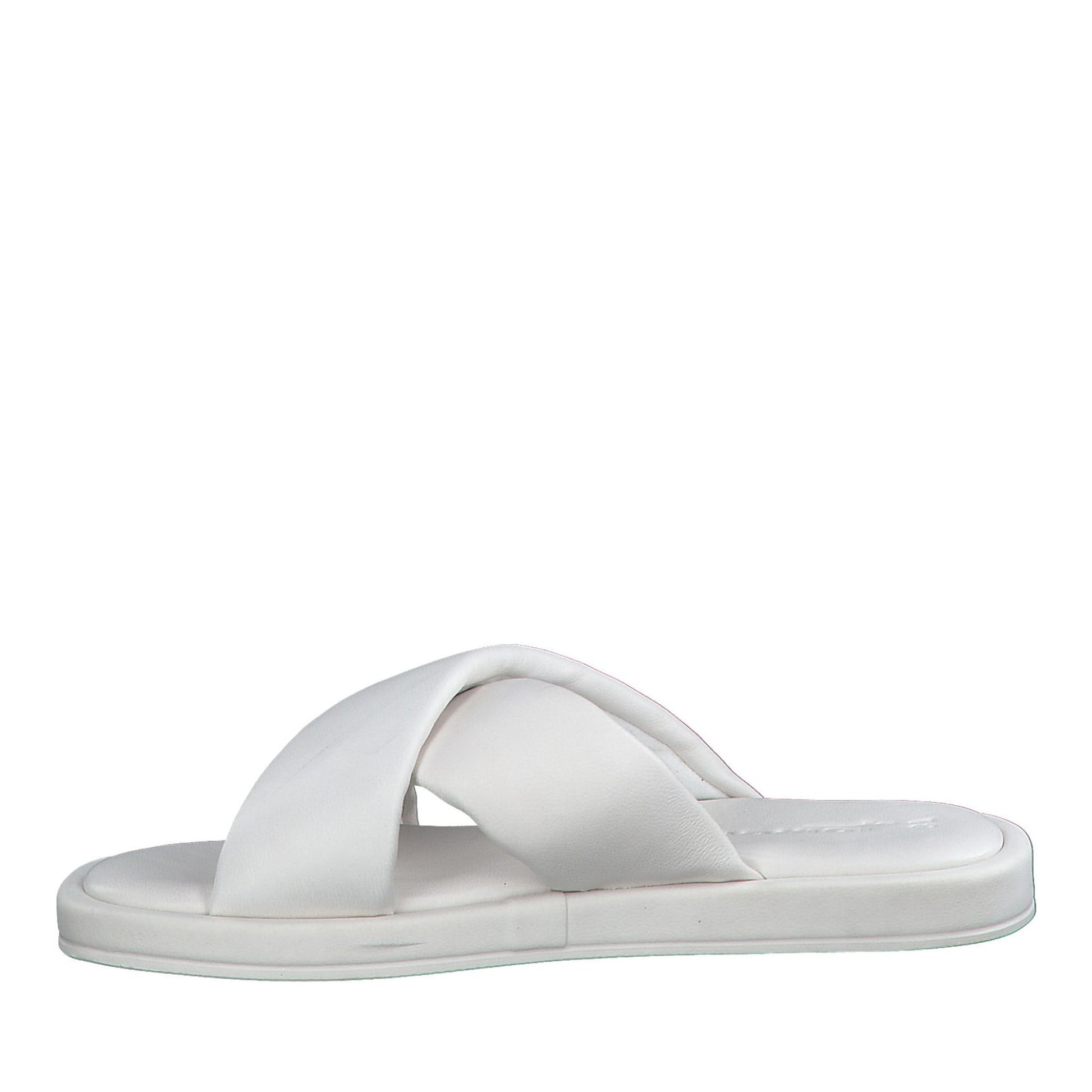 Women's White Open-Toe Slippers