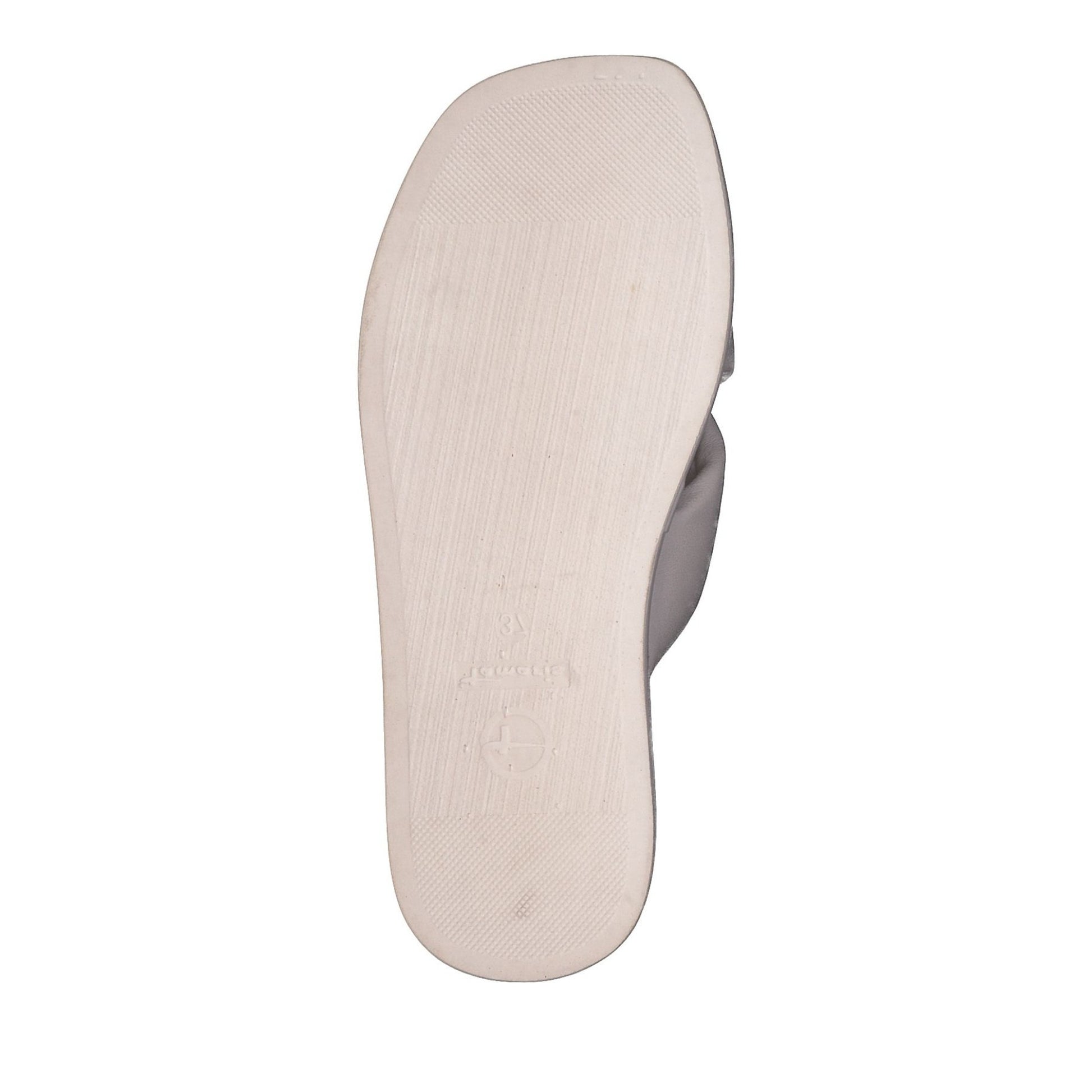 Women's White Open-Toe Slippers